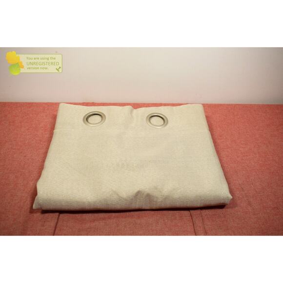 Eclipse Corte Solid Blackout Grommet Top 37x63" Vanilla Curtain Panel* - Picture 2 of 3